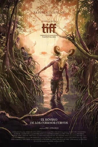 The bovine with the curved horns poster